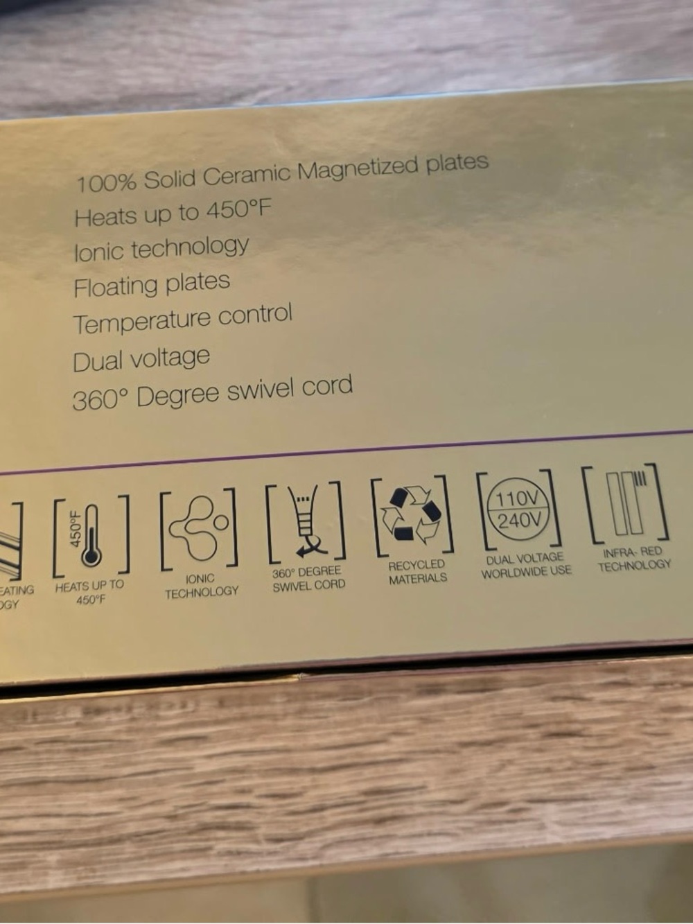 πNEWπ Soleil Lavender Ceramic Flat Iron - Sleek Styling Straightener - Picture 5 of 6